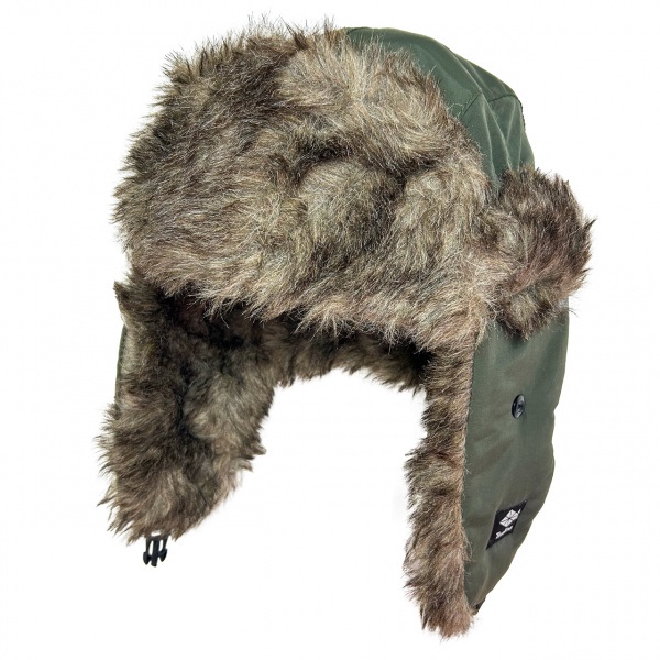 撥水アビエーターキャップ【防寒対策/保温効果】(オリーブ)